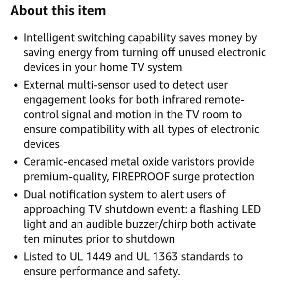Energy efficient power strip - tricklestar 7 outlet power strip like new - Picture 4 of 6